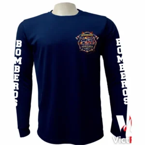 Sudadera Táctica "Bomberos Venezuela" de Manga Larga con Gráfico de Camión de Bomberos